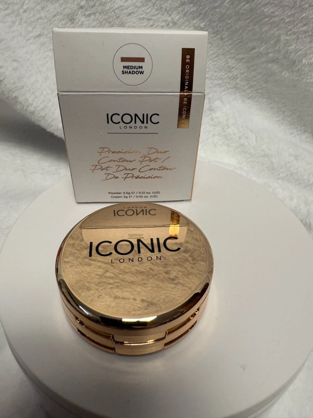 Iconic London Precision Duo Contour Pot Medium Shadow 0.12 & 0.10 oz NIB